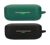 Msialt [2 Piezas] de Silicona Compatible con realme Buds Air 7, [Admite Carga inalámbrica] [Funda Protectora a Prueba de Golpes] [Funda Lindo de Dibujos Animados en 3D Black Green