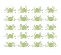 Msioytog 20 unids/Pack cangrejos Multicolores patrón Pesca cebos Blandos Materiales de Silicona Resistentes a desgarros cebos de cangrejos para Pescadores Juego de señuelos de Silicona