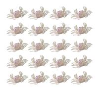 Msioytog 20 unids/Pack cangrejos Multicolores patrón Pesca cebos Blandos Materiales de Silicona Resistentes a desgarros cebos de cangrejos para Pescadores Juego de señuelos de Silicona