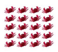 Msioytog 20 unids/Pack cangrejos Multicolores patrón Pesca cebos Blandos Materiales de Silicona Resistentes a desgarros cebos de cangrejos para Pescadores Juego de señuelos de Silicona