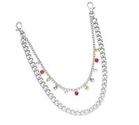 Msioytog Accesorio de cintura con cadena entrelazada en con elegante colgante con temática de amor Cinturón funcional y cadena para bolso Cinturón y bolso multifuncionales