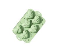 Msioytog Bandeja para hornear de silicona con forma de corazón de 6 cavidades, moldes para pasteles, molde para postres para pasteles hechos a mano, galletas y dulces, apto para lavavajillas