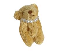 Msioytog Conjunto de artesanía de Oso de Peluche articulado de tamaño con Cadena de Cuentas Ajustable para personalización de dijes de Bolso Dije de teléfono de Felpa Personalizable