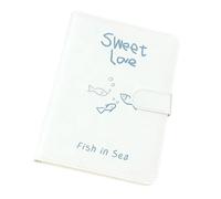 Msioytog Cuaderno de PU de dura con 6 anillas Cubiertas de de PU Diario recargable 60 hojas para uso en la oficina escolar Cuaderno de notas de reuniones de 14, 8x21 cm