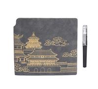 Msioytog Cuaderno portátil compacto de 9x14 cm, diario forrado con páginas rayadas de escritura, para estudiantes y cuadernos profesionales pequeños