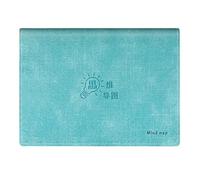 Msioytog Cuaderno portátil de mapas mentales, cuaderno de notas de blanda con 9 anillas rellenables, cubiertas de carpeta de PU, 160 páginas para lluvia de ideas, cuaderno desmontable