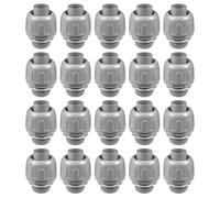 Msioytog De 20 prácticos Conectores herméticos a líquidos de 1/2 Pulgada, Nailon sin Elementos metálicos, Accesorios para conductos eléctricos Flexibles, Accesorios eléctricos industriales