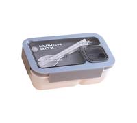 Msioytog De 3 espaciosos contenedores para Almuerzo cuentan con Soportes aislados y diseño a Prueba de Fugas, Ideal para Almacenamiento de Comidas en la Escuela, Oficina, lonchera Rectangular con