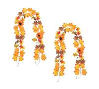 Msioytog de Hojas de Arce de otoño, follajes Artificiales de otoño, decoración Colgante para Interiores, Exteriores, hogar, Decoraciones de Fiesta de Temporada, de follaje de otoño de imitación