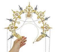 Msioytog Delicado accesorio para cabello de Halloween, tocado de cosplay, diadema de, adecuado para bailarines de bodas y sesiones de fotos, coronilla del de Halloween