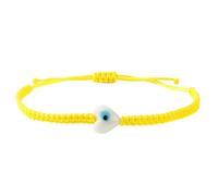 Msioytog Elegante pulsera de amistad de hilo tejido a mano con colgante de mal de, accesorio bohemio de para uso diario, pulsera de cuerda bohemia multicolor