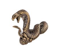 Msioytog Estatuas de Cobras de latón, Figuras de Serpientes, esculturas, Adornos de Escritorio para estantería, gabinete, decoración del hogar, centros de, estatuilla de Cobras de latón