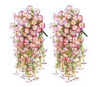 Msioytog Eucaliptos de Seda Artificiales y Flores de de la mañana para Colgar en la Pared para decoración de Interiores y Exteriores, Bodas, Jardines, Flores de Seda, decoración del hogar