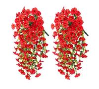 Msioytog Eucaliptos de Seda Artificiales y Flores de de la mañana para Colgar en la Pared para decoración de Interiores y Exteriores, Bodas, Jardines, Flores de Seda, decoración del hogar