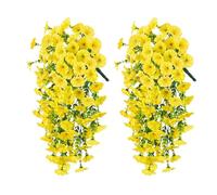 Msioytog Eucaliptos de Seda Artificiales y Flores de de la mañana para Colgar en la Pared para decoración de Interiores y Exteriores, Bodas, Jardines, Flores de Seda, decoración del hogar