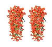Msioytog Eucaliptos de Seda Artificiales y Flores de de la mañana para Colgar en la Pared para decoración de Interiores y Exteriores, Bodas, Jardines, Flores de Seda, decoración del hogar