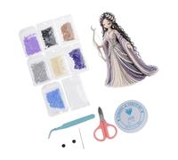 Msioytog Juego de manualidades de muñecas con cuentas para y, C | Cuentas con alicates y libro manual para proyecto de muñecas con cuentas, proyecto de construcción de figuras