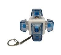 Msioytog Llavero hexagonal creativo con teclado mecánico para aliviar estrés, llavero hexagonal para aliviar estrés