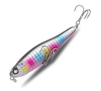 Msioytog Señuelos de Pesca con lápiz Topwater de 10cm y 12, 8g, cebos Artificiales para pasear Perro con Anzuelo, cebos Duros para truchas, señuelos de Agua Salada