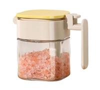 Msioytog Tarro de condimentos Recipiente de Vidrio para condimentos con y Cuchara Caja de condimentos sellada Botes Sal Pimienta Caja de azúcar Tarro de condimentos de Cocina