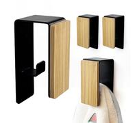 MsisieIve Ganchos Adhesivos para Pared ，Pack de 4 Colgadores Adhesivos Resistentes，para Cocina Baño - colgador adhesivo，No requiere perforación Diseño moderno