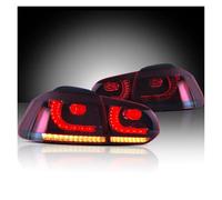 Msisuhoa Luz Trasera Coche Para VW Para Golf 6th Gen Mk6 Hatchback 08-14 Luces Traseras LED Mercado Accesorios Con Señal Giro Secuencial Ámbar Piloto Posterior