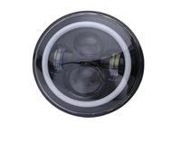 Msisuhoa Para Jeep Para Wrangler JK TJ CJ Dragon Eyes Faro LED 7 Pulgadas | Faro LED 7' Coche Con Luz Señal Giro Haz Alto/bajo Faro Delantero(1pcs Black)