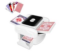 Msiud Barajador de Cartas Automático, Mezclador Eléctrico Tarjetas One Press Automático Bajo Ruido 1 a 2 Barajas Máquina Barajadora Póquer Recargable para Póquer Uno Blackjack