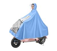 Msiud Capa de Lluvia para Motocicleta Eléctrica, Impermeable Reutilizable de Cuerpo Completo, Impermeable para Ciclismo con Casco, a Prueba de Tormentas, Unisex, Chaqueta Poncho con