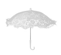 Msiud Paraguas Bordado de Encaje Blanco, 42x49cm Sombrilla Vintage Craft Flowers Fotografía Prop Escenario Performance Mini Decoración Decorativa Niños Mujeres Fiesta de Bodas Accesorios