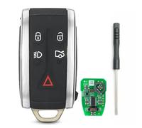MSKEYZ - Llavero remoto de repuesto para Jaguar XF de 5 botones para Jaguar XK Key Jag XK8 XFR XF Llave remota Jaguar Key Jagu KR55WK49244 433 MHz + herramienta