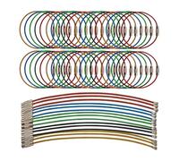 Mskidand 100 llaveros de alambre de acero inoxidable de 5.9 pulgadas para colgar etiquetas de equipaje, llaves