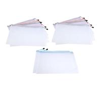 Mskidand 12 carteras de plástico A4 con cremallera, bolsas de malla con cremallera, carpetas de documentos, bolsas de almacenamiento de viaje impermeables