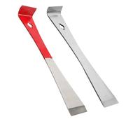 Mskidand 2 barras de palanca raspadoras de clavos de acero inoxidable con borde en ángulo para tirar y raspar herramientas de abeja