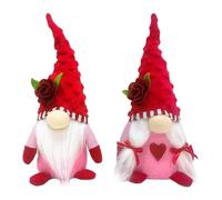 Mskidand 2 gnomos de peluche para el día de San Valentín, decoración escandinava para el día de San Valentín
