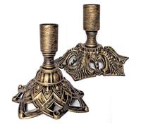 Mskidand 2 portavelas cónicos para candelabros de latón dorado vintage