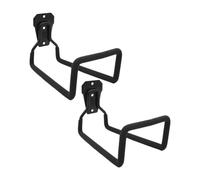 Mskidand 2 soportes de manguera de metal resistentes para colgar en la pared, soporte para manguera de agua de jardín, gancho para manguera de garaje