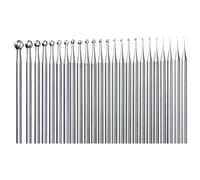 Mskidand 24 fresas redondas de bola - 3/32 pulgadas en forma de bola de corte de joyas herramientas de tallado y grabado lapidario