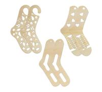 Mskidand 6 bloqueadores de calcetines de madera para tejer, bloqueadores de calcetines ajustables para tejer, moldes de exhibición de calcetines de ganchillo