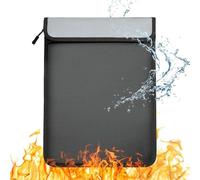 Mskidand Bolsa de documentos ignífuga, bolsa de almacenamiento de documentos impermeable con 2 bolsillos, bolsa de dinero ignífuga para dinero en efectivo, para archivos/objetos de valor