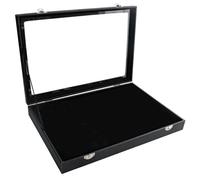 Mskidand Caja de almacenamiento transparente a prueba de polvo para broches, medallas, marco de exhibición de joyas, L