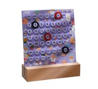 Mskidand Calendario de escritorio hecho a mano, calendario de moda, anillo reutilizable, calendario de escritorio, B