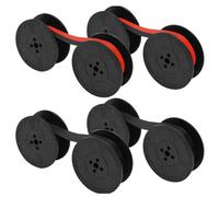 Mskidand Cinta universal de repuesto para máquina de escribir (4 unidades) para la mayoría de máquinas de escribir (negro-rojo, negro)