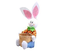 Mskidand Decoración de Pascua, bonito conejito de Pascua, huevos, caramelos, regalos, bolsa de almacenamiento
