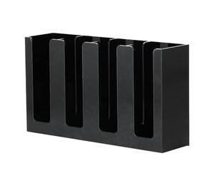 Mskidand Dispensador de Portavasos de Papel Desechable, Organizador de Tazas y Tapas, 4 Compartimentos
