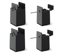 Mskidand Elevadores de cama, bloques elevadores de escritorio ajustables de 4 pulgadas con abrazadera de tornillo, paquete de 4 elevadores de silla resistentes para anchos de 0 a 2 pulgadas