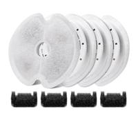 Mskidand Filtros de Agua para Gatos para Fuente Filtro de Carbón Activado de 67 Oz/2 L con Esponjas de Prefiltro para Fuente de Agua para Mascotas