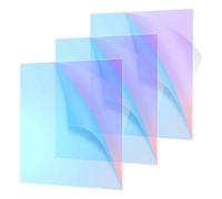 Mskidand Hoja de acrílico iridiscente iridiscente de color acrílico de color acrílico, tablero acrílico de corte, 8 x 12 pulgadas (paquete de 3, 2.6 mm de grosor)