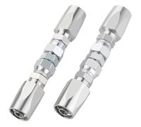 Mskidand Juego de 2 accesorios hidráulicos reutilizables de 1/2 pulgada de diámetro interior para manguera hidráulica