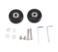 Mskidand Juego de 2 ruedas de repuesto para maleta de equipaje, ruedas giratorias de poliuretano, rodamientos de acero al carbono, 50 x 22 mm